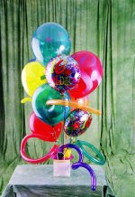  Ankara Glbaieki  karisik grntde renkli uan balon buketi