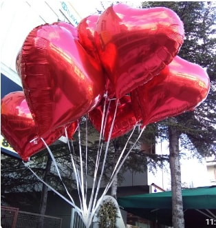 8 adet folyo kalp uan balon  Ankara Glba rencik ucuz iek gnder 